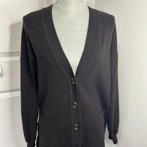 Ann Taylor Brown Boyfriend Cardigan NWOT Size M